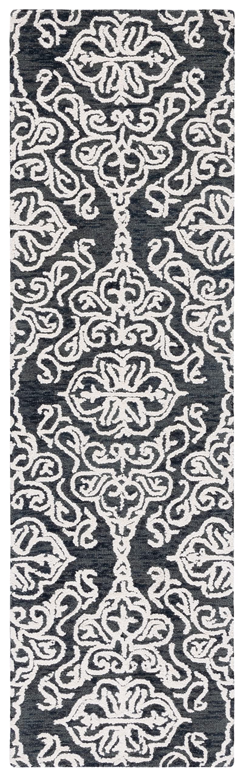 SAFAVIEH Blossom Collection Area Rug - 9' x 12', Beige & Ivory, Handmade Wool, Ideal for High Traffic Areas in Living Room, Bedroom (BLM112B)