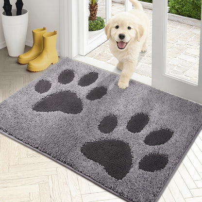 PURRUGS Dirt Trapping Door Mat Indoor Entrance, 32" x 47", Grey