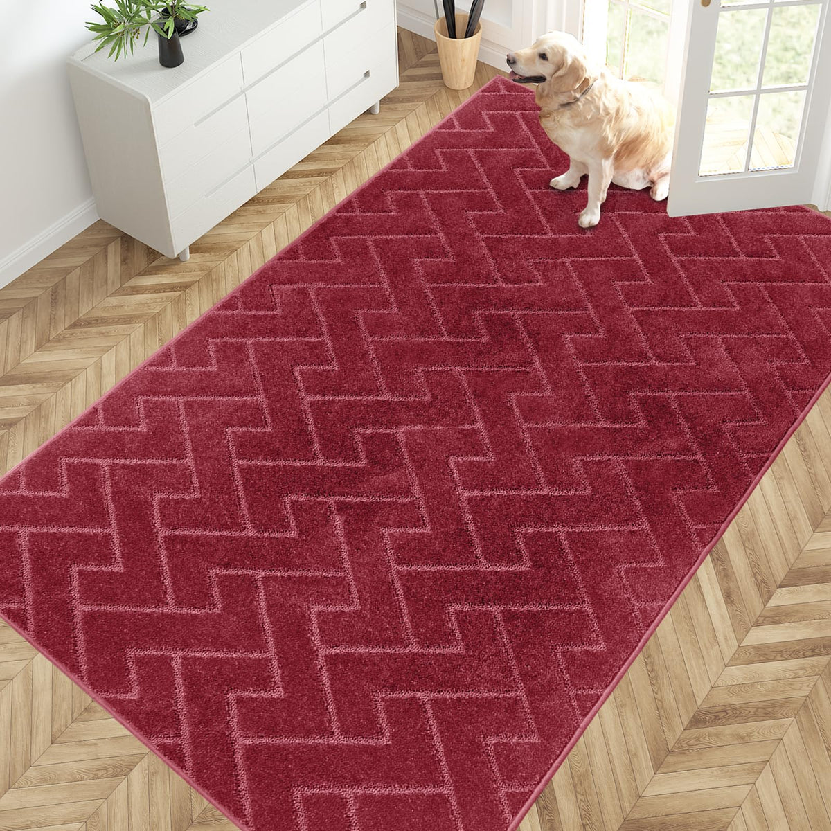 PURRUGS Dirt Trapping Door Mat Indoor Entrance, 32" x 47", Taupe