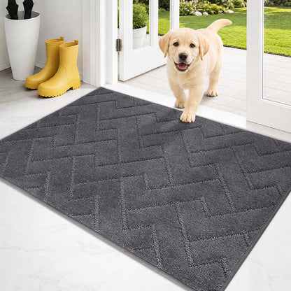 PURRUGS Dirt Trapping Door Mat Indoor Entrance, 32" x 47", Taupe