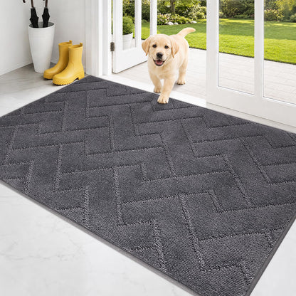 PURRUGS Dirt Trapping Door Mat Indoor Entrance, 32" x 47", Taupe