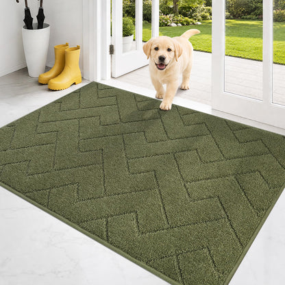 PURRUGS Dirt Trapping Door Mat Indoor Entrance, 32" x 47", Taupe