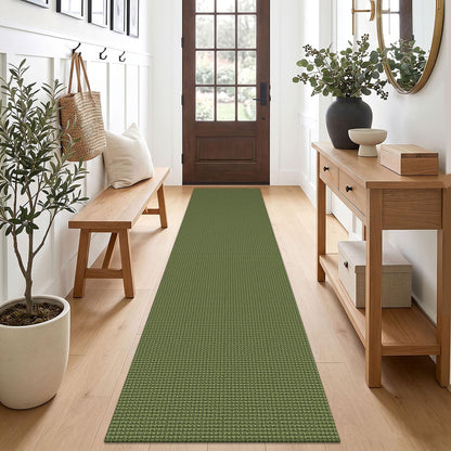 EARTHALL Woven Area Rug 3x5 Ft Washable Rugs for Entryway Braided Non Slip Rubber Backed Throw Rugs Door Mat Indoor Outdoor Entrance Cotton Carpet for Kitchen Foyer Front Door, Orange/Tan/Brown