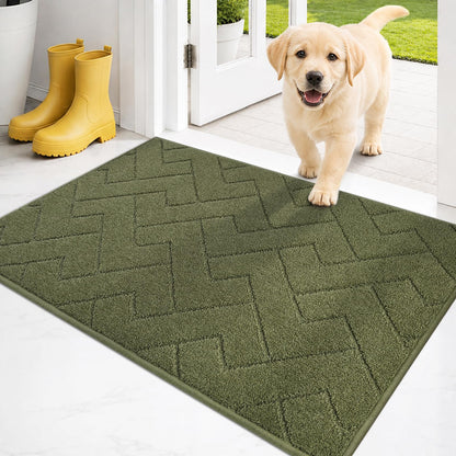 PURRUGS Dirt Trapping Door Mat Indoor Entrance, 32" x 47", Taupe