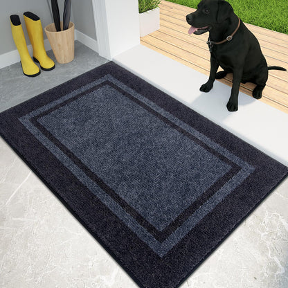 PURRUGS Dirt Trapping Indoor Door Mat, 32" x 48", Beige & Grayish Brown