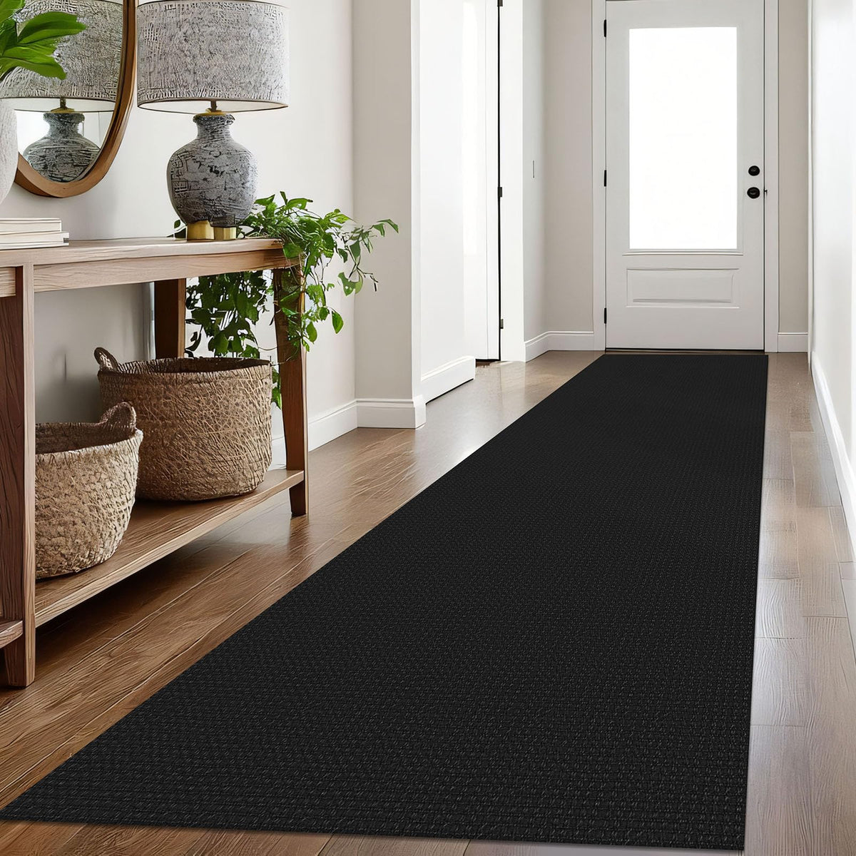 IOHOUZE Washable Area Rug 3x5 Non Slip Rubber Backed Woven Rugs for Entryway Rugs Indoor Outdoor Doormat Throw Rug Floor Carpet for Entrance Kitchen Front Door, Olive Green/Earthy Green
