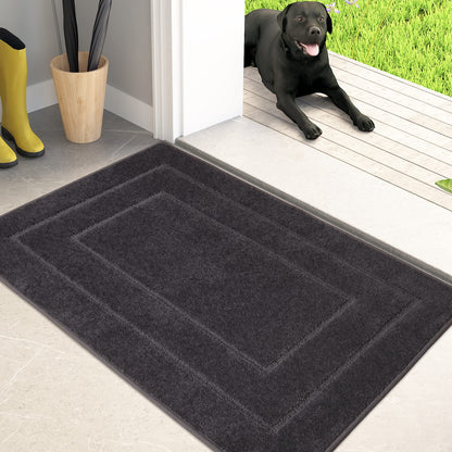PURRUGS Dirt Trapping Door Mat Indoor Entrance, 20" x 31.5", Beige