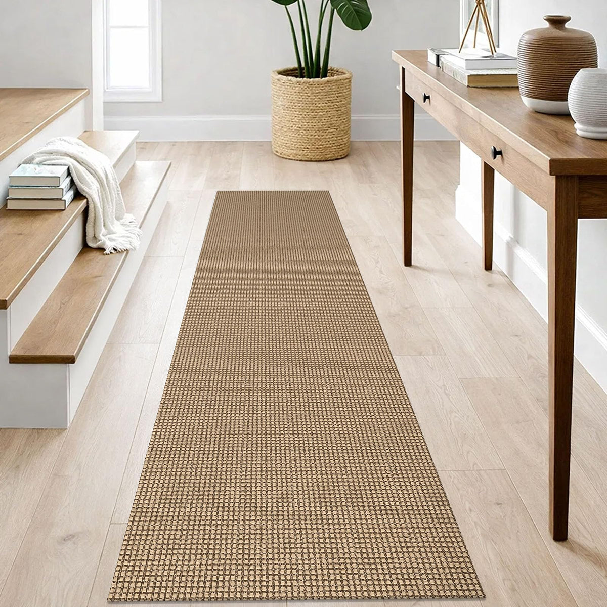 IOHOUZE Small Area Rug 2x3 Washable Woven Rugs for Entryway Non Slip Rubber Backed Front Door Rugs Indoor Doormat Throw Rug Floor Carpet for Entrance Kitchen, Cream/Beige