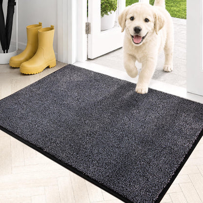 PURRUGS Dirt Trapping Indoor Door Mat, 31.5" x 47", Charcoal