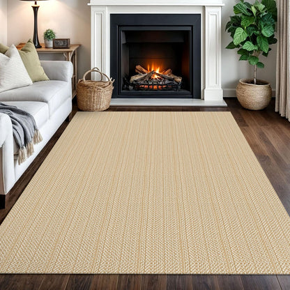 IOHOUZE Washable Area Rug 3x5 Non Slip Rubber Backed Woven Rugs for Entryway Rugs Indoor Outdoor Doormat Throw Rug Floor Carpet for Entrance Kitchen Front Door, Olive Green/Earthy Green