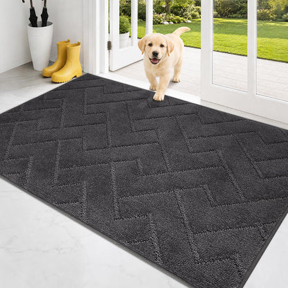 PURRUGS Dirt Trapping Door Mat Indoor Entrance, 32" x 47", Taupe