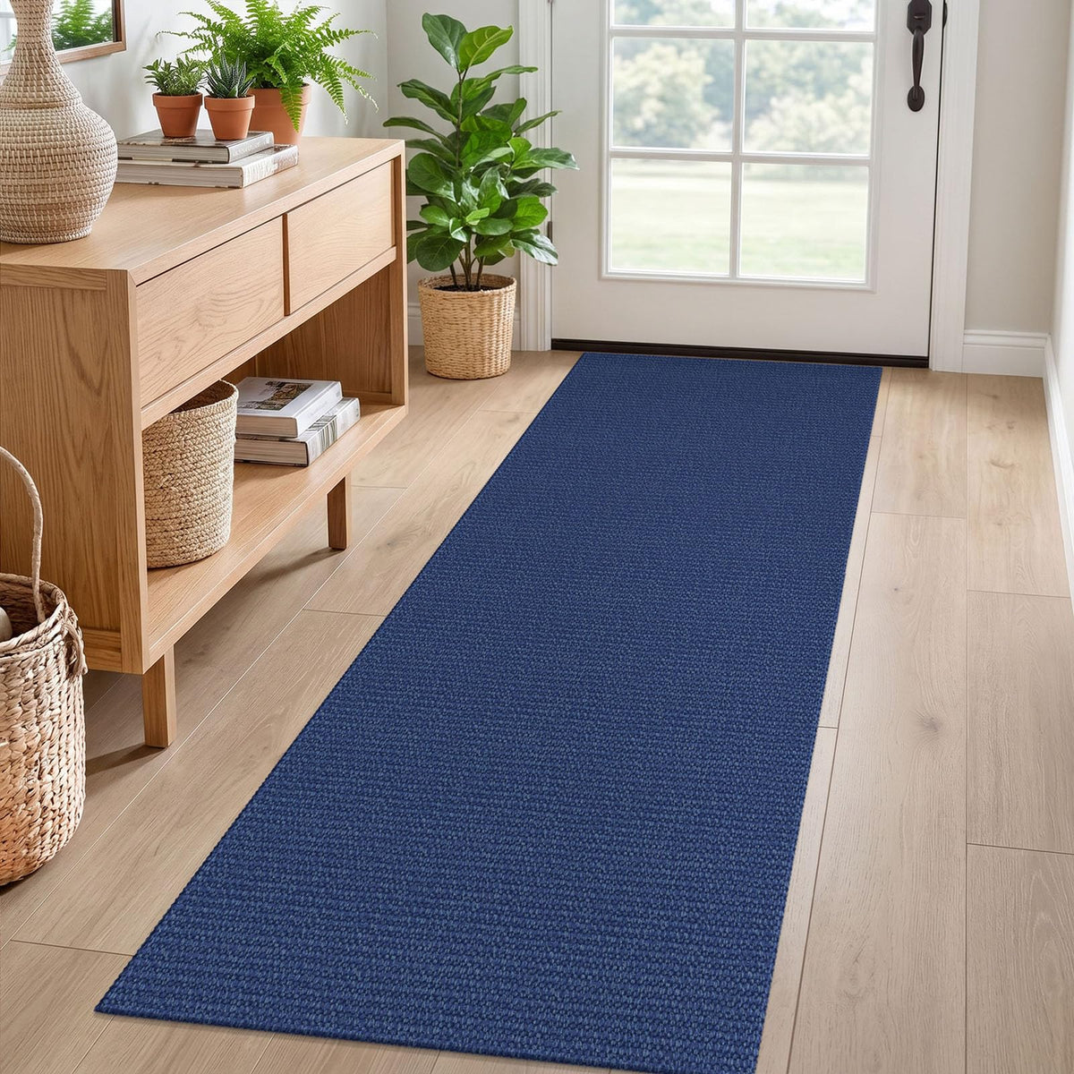 EARTHALL Washable Area Rug, Non Slip Entryway Rug, 4x6 Ft, Sand/Beige