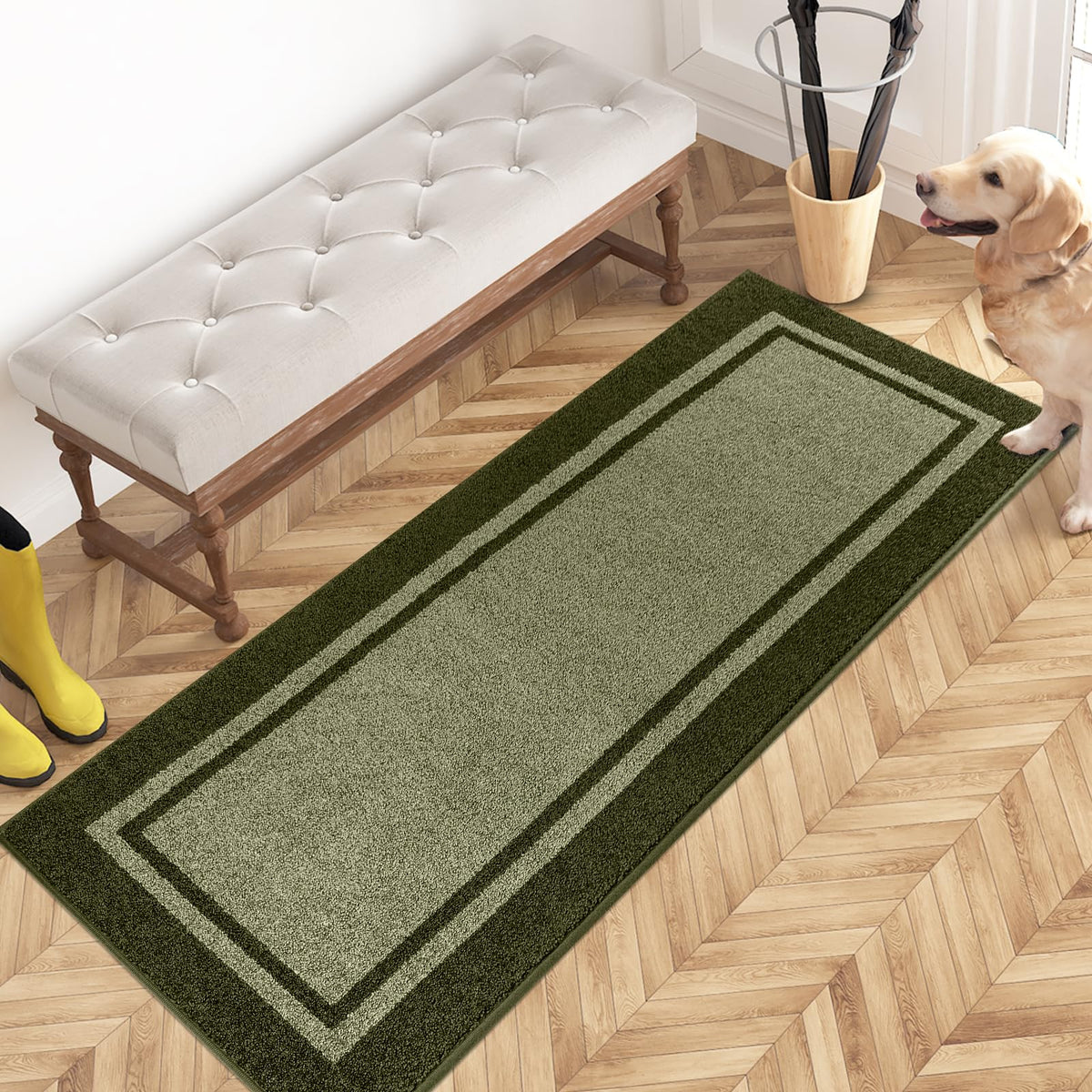 PURRUGS Dirt Trapping Indoor Door Mat, 32" x 48", Beige & Grayish Brown