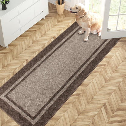 PURRUGS Dirt Trapping Indoor Door Mat, 32" x 48", Beige & Grayish Brown