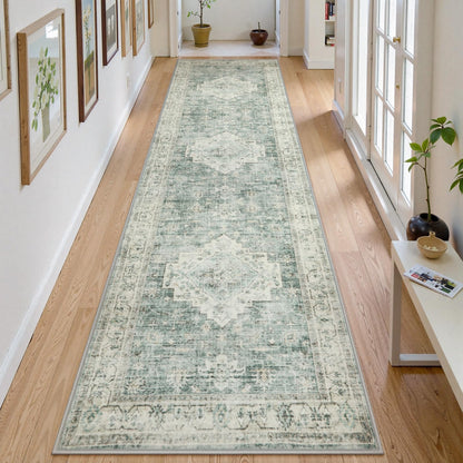 LIVEBOX Washable Area Rug 5x7 Rugs for Living Room Bedroom, Non-Slip Boho Neutral Carpet for Dining Room Office, Low-Pile Farmhouse Soft Carpets for Kids Nursery Room Playroom, Tan
