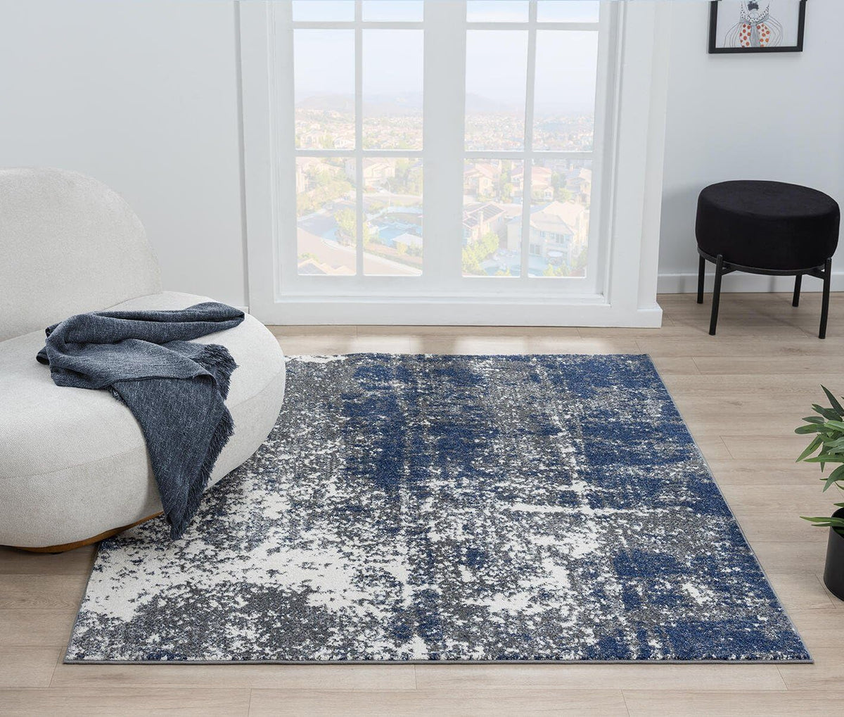 Keen Home Design Abstract Non-Shedding Area Rug, Soft Thick Pile, 10x14