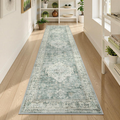 LIVEBOX Washable Area Rug 5x7 Rugs for Living Room Bedroom, Non-Slip Boho Neutral Carpet for Dining Room Office, Low-Pile Farmhouse Soft Carpets for Kids Nursery Room Playroom, Tan