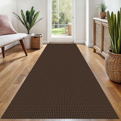 EARTHALL Woven Area Rug 3x5 Ft Washable Rugs for Entryway Braided Non Slip Rubber Backed Throw Rugs Door Mat Indoor Outdoor Entrance Cotton Carpet for Kitchen Foyer Front Door, Orange/Tan/Brown