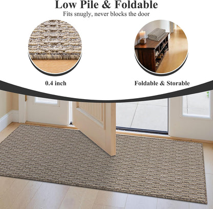 SHACOS Runner Rugs for Hallway 20"x59" Kitchen Runner Rug Floor Mat, Beige