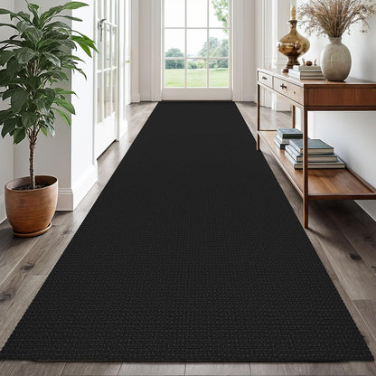 EARTHALL Woven Area Rug 3x5 Ft Washable Rugs for Entryway Braided Non Slip Rubber Backed Throw Rugs Door Mat Indoor Outdoor Entrance Cotton Carpet for Kitchen Foyer Front Door, Orange/Tan/Brown