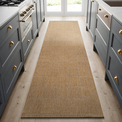 Beverly Rug Easy Jute Bordered Rug 10x14 Washable Large Indoor Outdoor Area Rugs for Living Dining Room Patio Office Stain Resistant Non Shedding Casual Indoor Outside Carpet 10 x 14 Off-White
