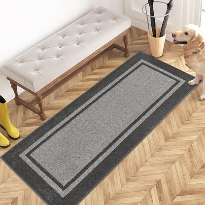 PURRUGS Dirt Trapping Indoor Door Mat, 32" x 48", Beige & Grayish Brown