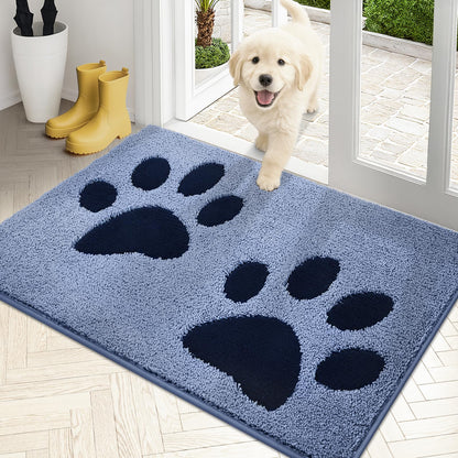 PURRUGS Dirt Trapping Door Mat Indoor Entrance, 32" x 47", Grey