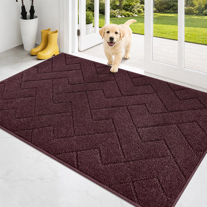 PURRUGS Dirt Trapping Door Mat Indoor Entrance, 32" x 47", Taupe