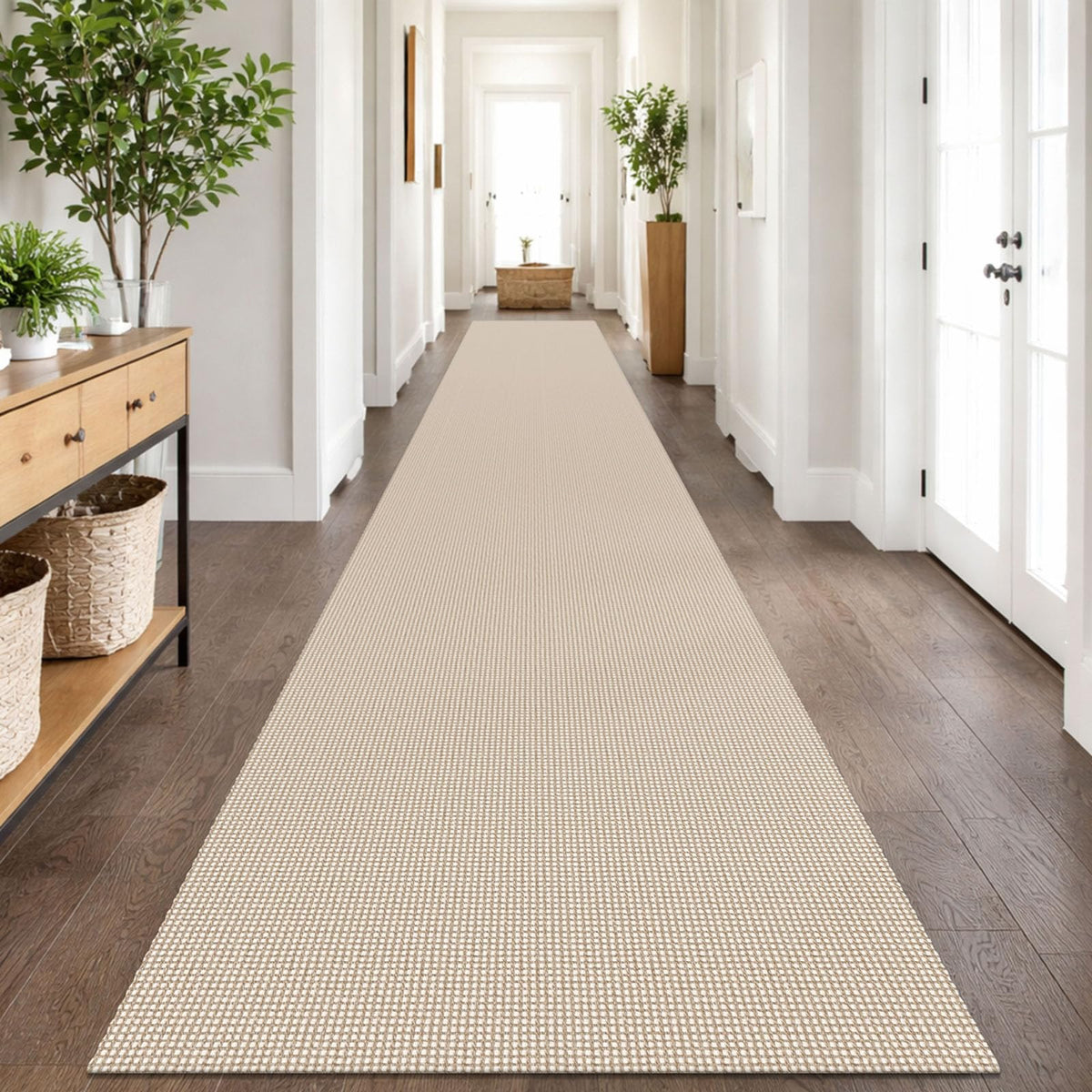 IOHOUZE Washable Area Rug 3x5 Non Slip Rubber Backed Woven Rugs for Entryway Rugs Indoor Outdoor Doormat Throw Rug Floor Carpet for Entrance Kitchen Front Door, Olive Green/Earthy Green