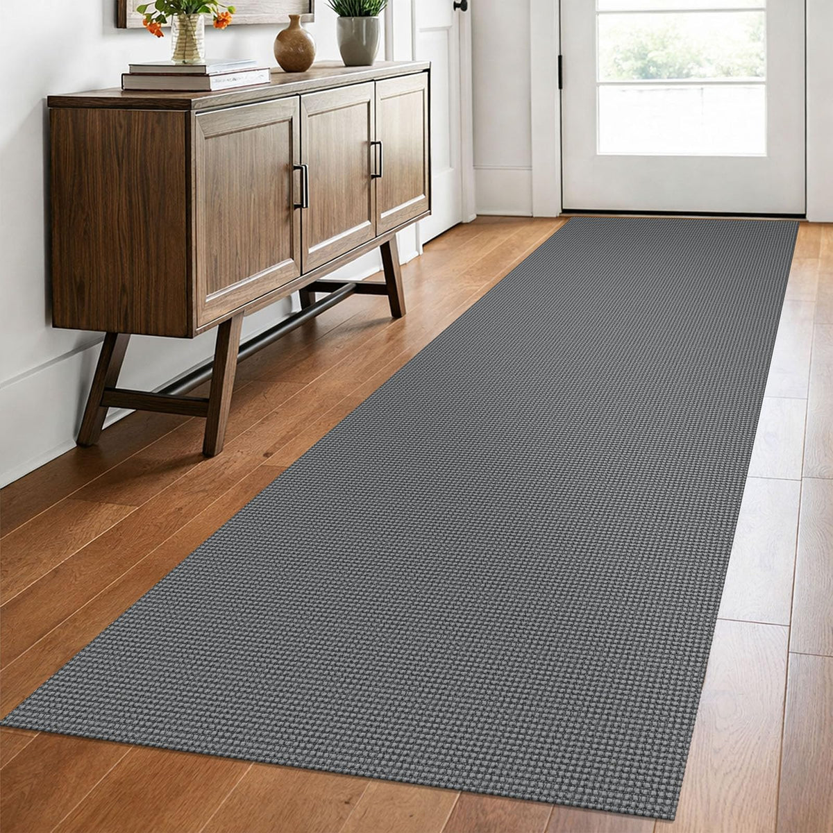 EARTHALL Woven Area Rug 3x5 Ft Washable Rugs for Entryway Braided Non Slip Rubber Backed Throw Rugs Door Mat Indoor Outdoor Entrance Cotton Carpet for Kitchen Foyer Front Door, Orange/Tan/Brown