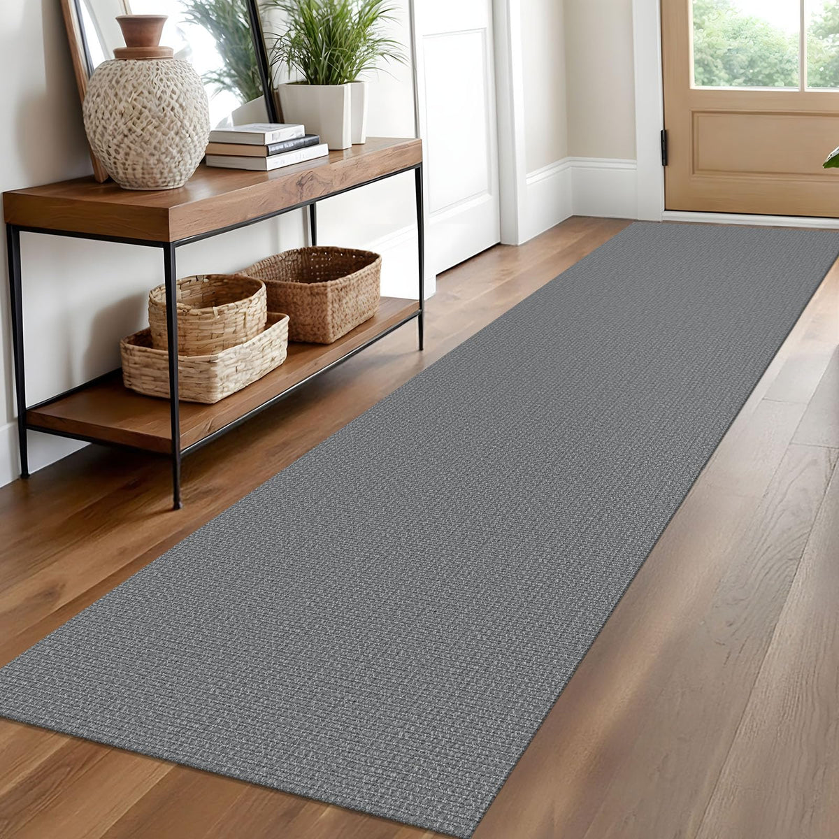 EARTHALL Washable Area Rug, Non Slip Entryway Rug, 4x6 Ft, Sand/Beige