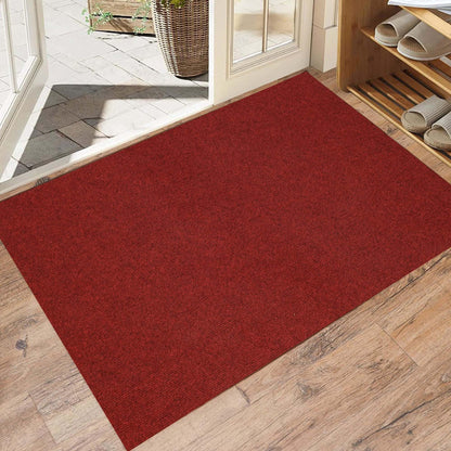 jxgzyy Red Runner Rug 2'11" x 9'10" with Scraper Pile for Outdoor, Garage