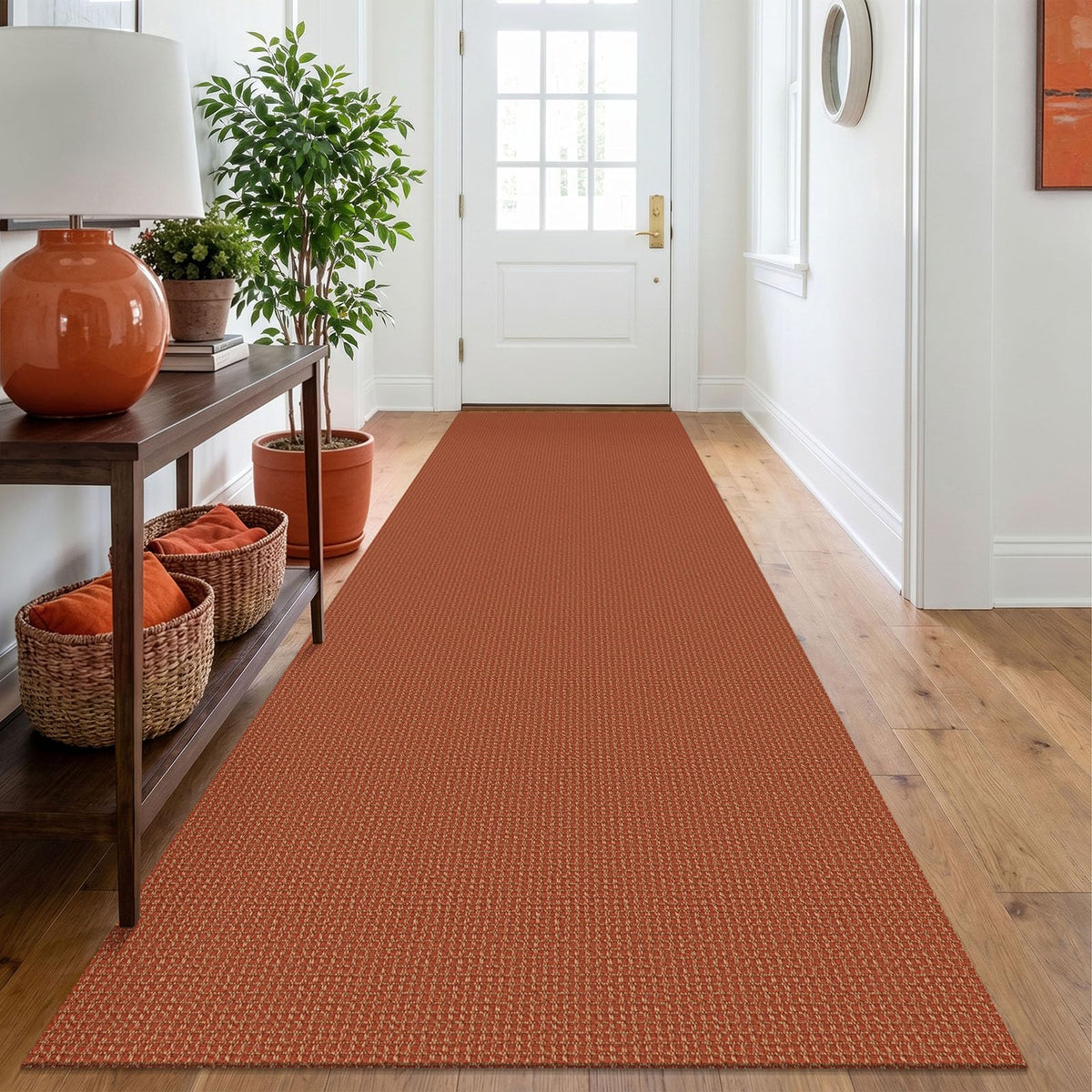 IOHOUZE Washable Area Rug 3x5 Non Slip Rubber Backed Woven Rugs for Entryway Rugs Indoor Outdoor Doormat Throw Rug Floor Carpet for Entrance Kitchen Front Door, Olive Green/Earthy Green