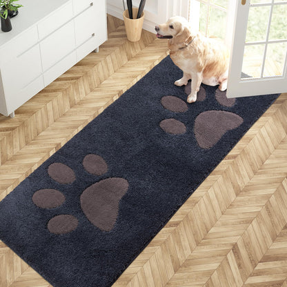 PURRUGS Dirt Trapping Door Mat Indoor Entrance, 32" x 47", Grey