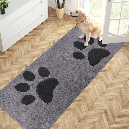 PURRUGS Dirt Trapping Door Mat Indoor Entrance, 32" x 47", Grey