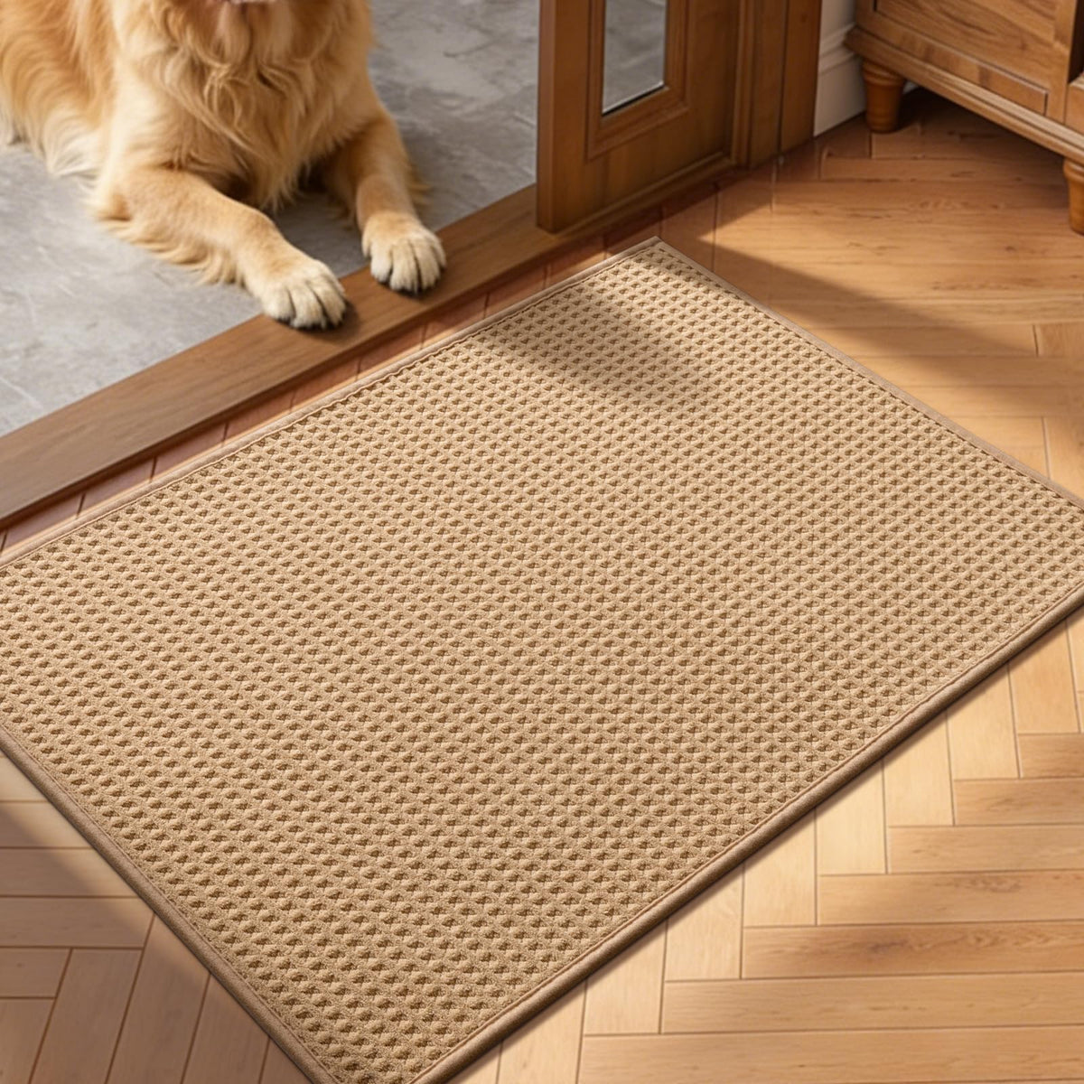 YIHOUSE Indoor Door Mat 24" x 36", Non-Slip Washable Entryway Mat, Dirt Trapper Absorbent Entrance Mat, Low Profile Floor Mat for Front/Back Door, Entryway, Dark Gray ﻿