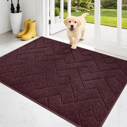 PURRUGS Dirt Trapping Door Mat Indoor Entrance, 32" x 47", Taupe