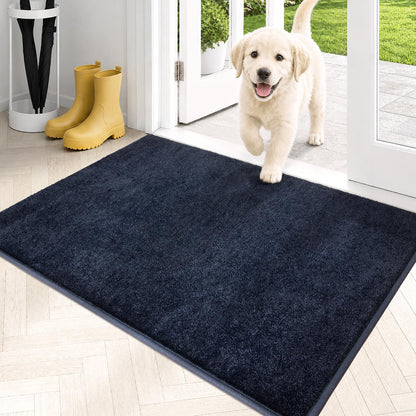 PURRUGS Dirt Trapping Indoor Door Mat, 34" x 59", Charcoal