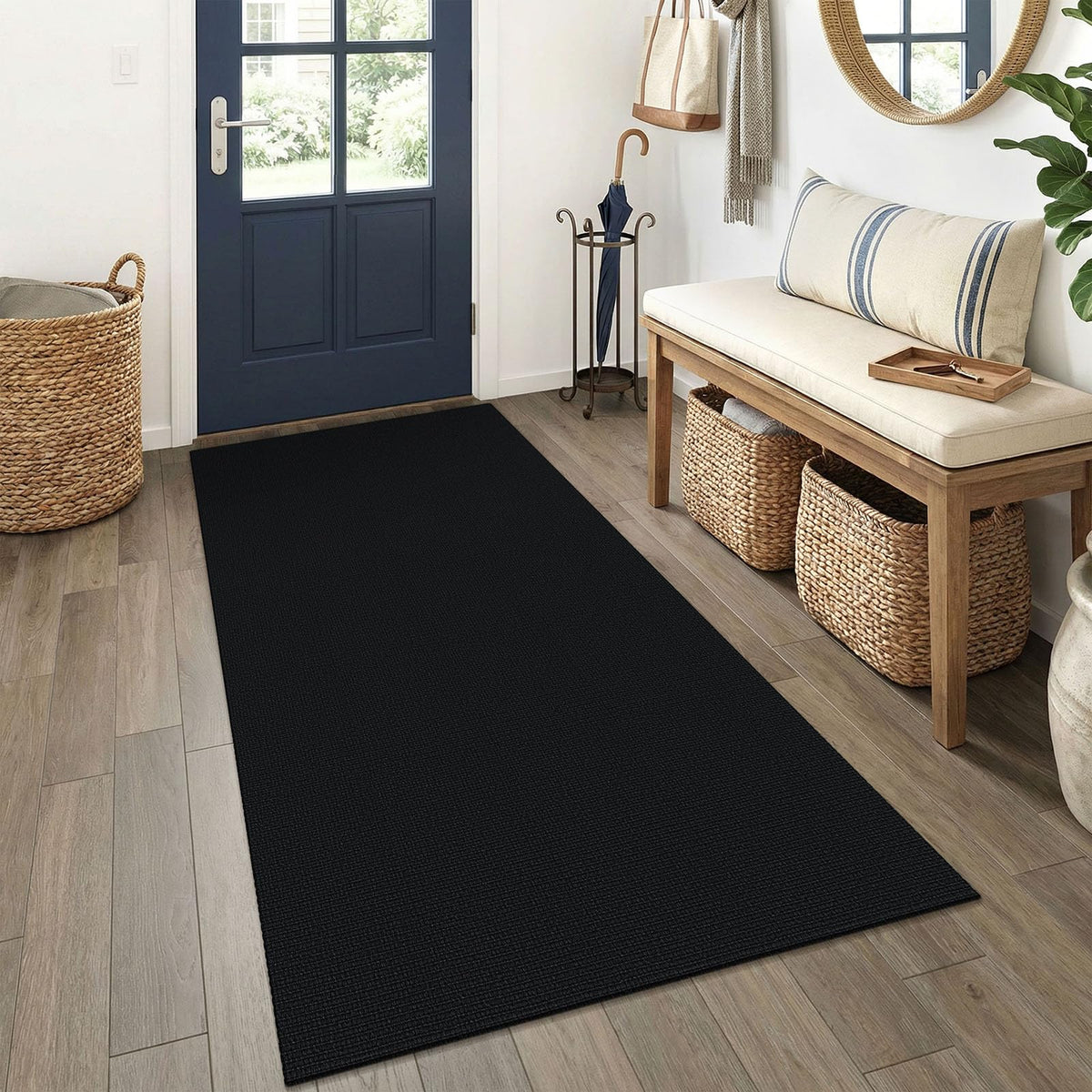 EARTHALL Washable Area Rug, Non Slip Entryway Rug, 4x6 Ft, Sand/Beige