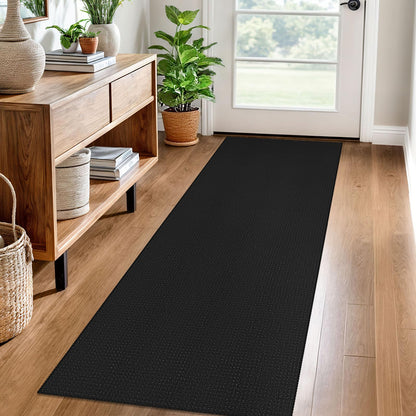 EARTHALL Woven Area Rug 3x5 Ft Washable Rugs for Entryway Braided Non Slip Rubber Backed Throw Rugs Door Mat Indoor Outdoor Entrance Cotton Carpet for Kitchen Foyer Front Door, Orange/Tan/Brown