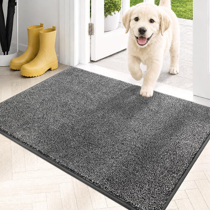 PURRUGS Dirt Trapping Indoor Door Mat, 31.5" x 47", Charcoal