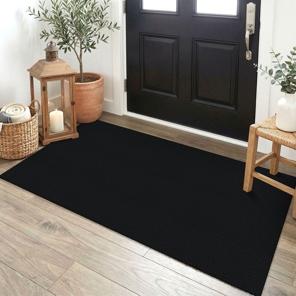 EARTHALL Washable Area Rug, Non Slip Entryway Rug, 4x6 Ft, Sand/Beige