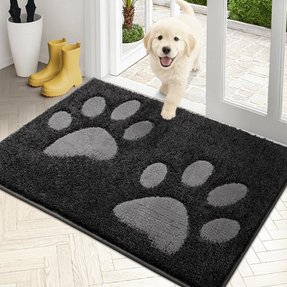 PURRUGS Dirt Trapping Door Mat Indoor Entrance, 32" x 47", Grey