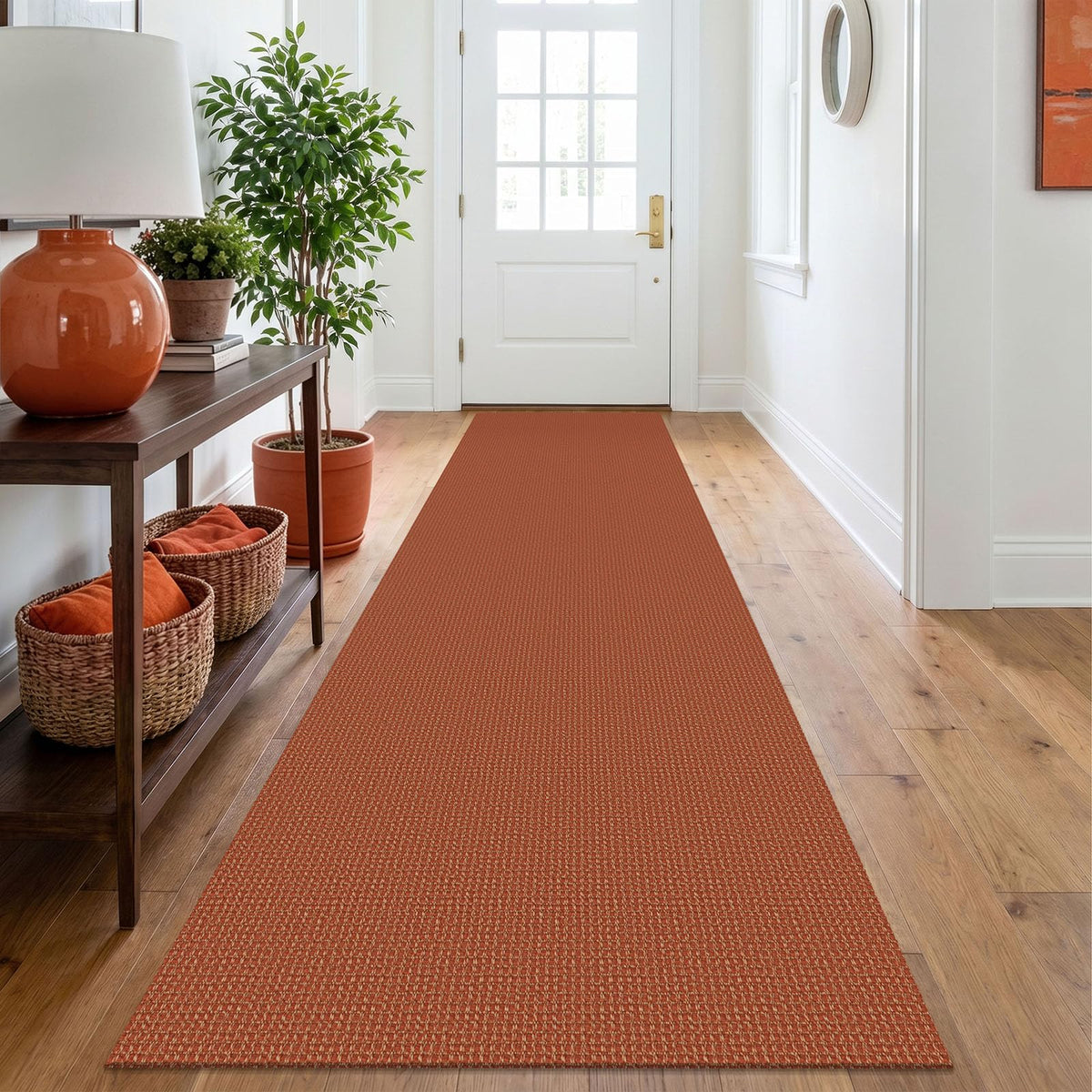 IOHOUZE Washable Area Rug 3x5 Non Slip Rubber Backed Woven Rugs for Entryway Rugs Indoor Outdoor Doormat Throw Rug Floor Carpet for Entrance Kitchen Front Door, Olive Green/Earthy Green