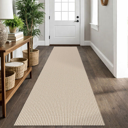 IOHOUZE Small Area Rug 2x3 Washable Woven Rugs for Entryway Non Slip Rubber Backed Front Door Rugs Indoor Doormat Throw Rug Floor Carpet for Entrance Kitchen, Cream/Beige