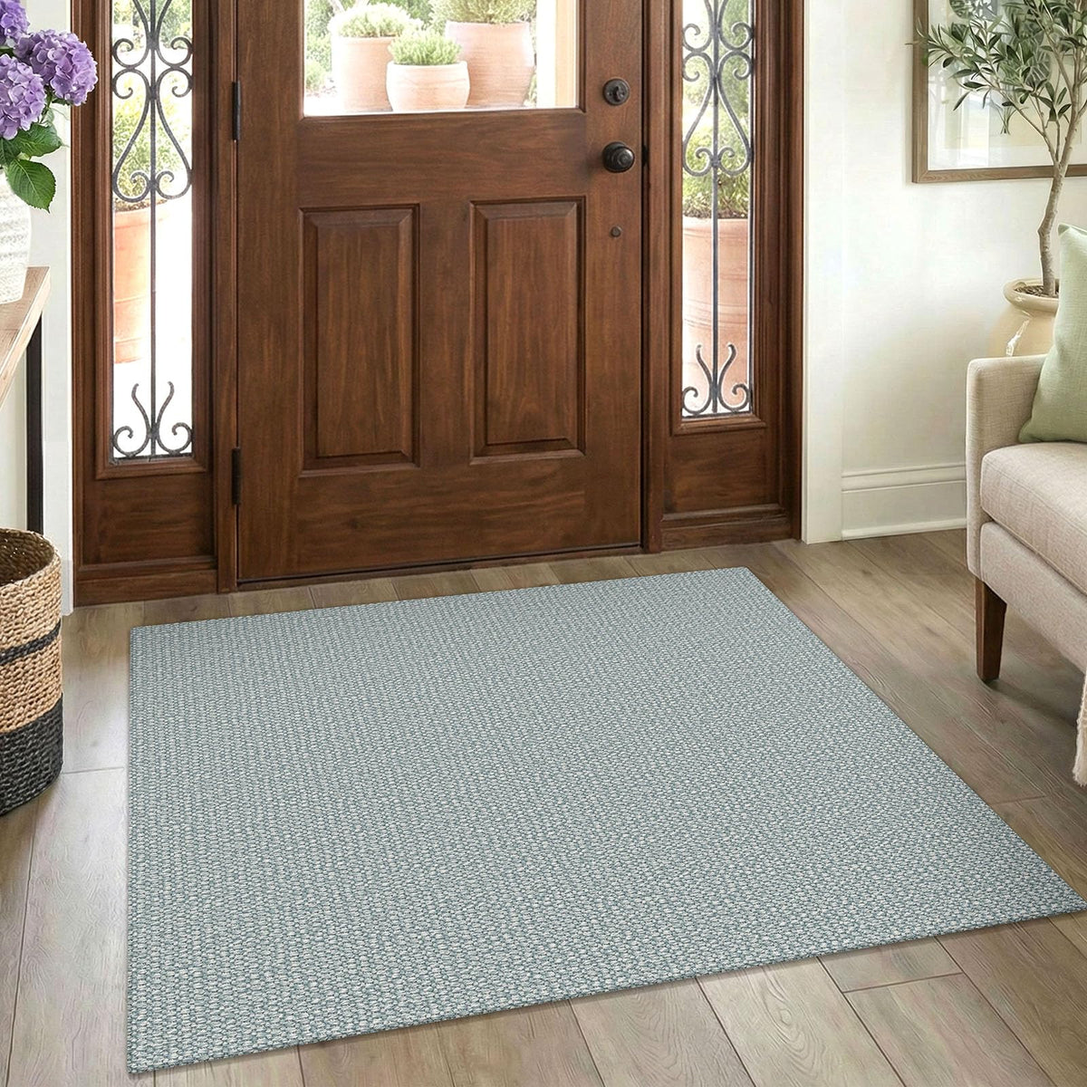 EARTHALL Washable Area Rug, Non Slip Entryway Rug, 4x6 Ft, Sand/Beige