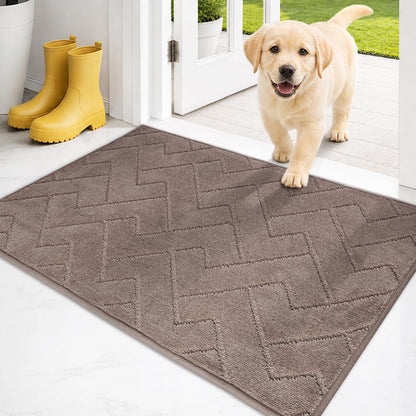 PURRUGS Dirt Trapping Door Mat Indoor Entrance, 32" x 47", Taupe
