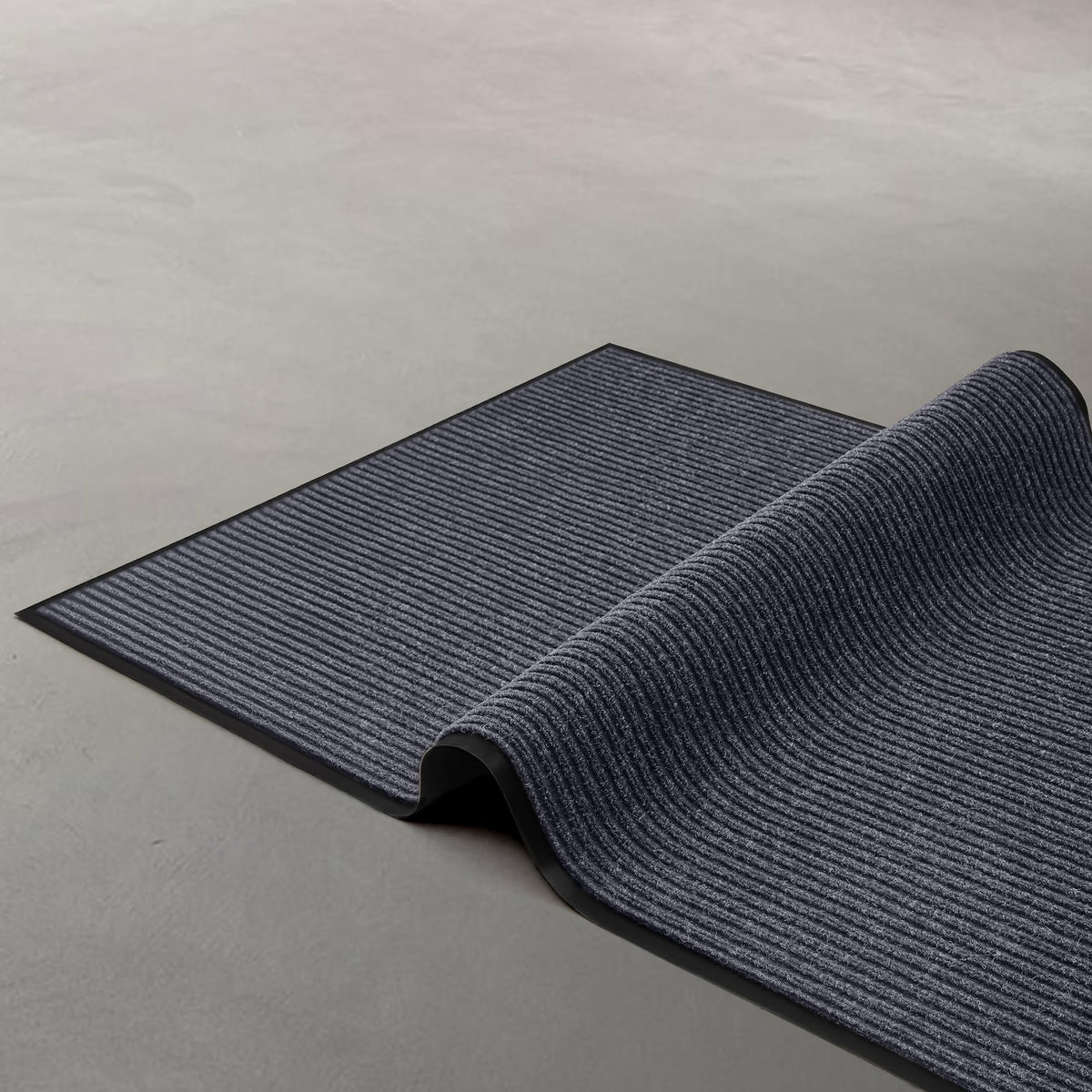 MaxMat® Heavy Duty Entry Floor Mat - Large Commercial, Indoor/Outdoor, Waterproof, Easy to Clean, Low-Profile Door Mat (4 x 6 Feet, Brown, MXM-RIB0046BR)
