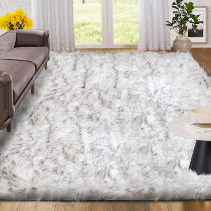 ORINOVA White Faux Sheepskin Shag Fur Runner Rugs for Living Room Bedroom Fluffy Washable Furry Area Rug 2x6 Nursery Rug Teen Room Décor