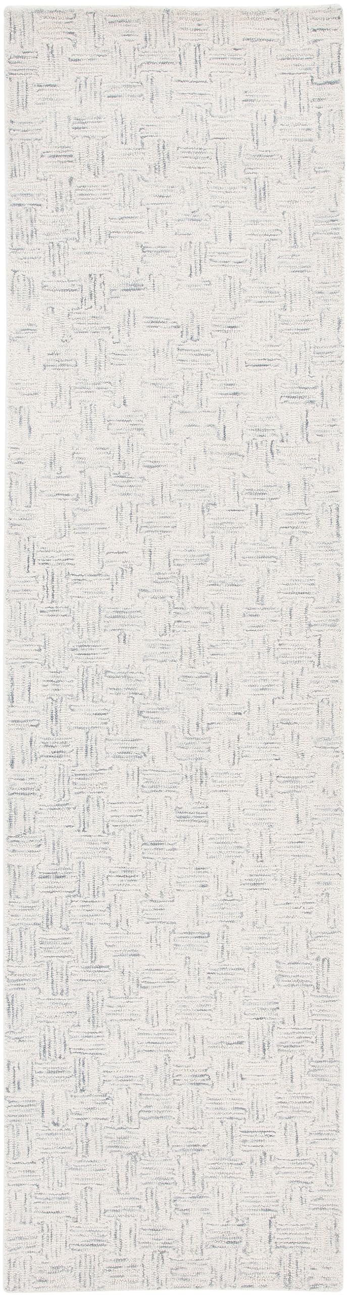 SAFAVIEH Micro-Loop Collection Area Rug - 5' Square, Light Grey & Ivory, Handmade Wool, Ideal for High Traffic Areas in Living Room, Bedroom (MLP537F)